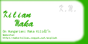 kilian maka business card